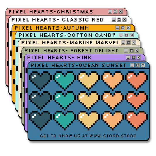 Pixel hearts - Stckr